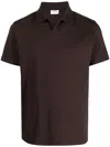 Filippa K Open-placket Polo Shirt In Brown