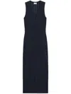 Filippa K Organic Cotton Long Dress In Blue