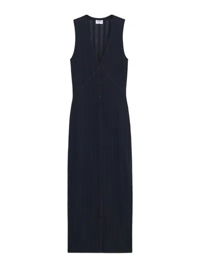 Filippa K Organic Cotton Long Dress In Black