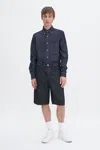 Filippa K Oversized Jean Shorts In Black
