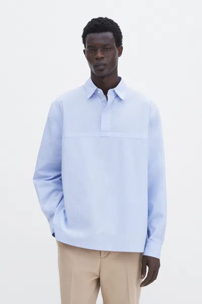 Filippa K Oversized Tailored Shirt In Stripes,prints