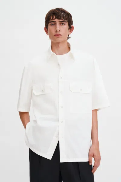 Filippa K Oversized Washed Cotton Shirt In White