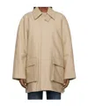 Filippa K Beige Padded Patch Pocket Jacket