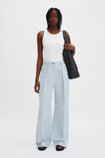 Filippa K Paloma Linen Trousers In Blue