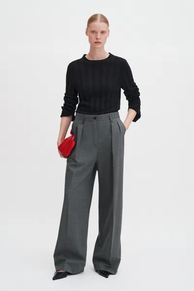 Filippa K Paloma Pinstripe Trousers In Gray