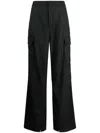 Filippa K High-waisted Cargo Pants With Side Pockets In Black