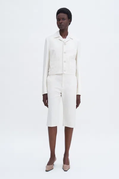 Filippa K Patch Pocket Cotton Linen Jacket In Stripes,prints