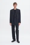 Filippa K Patch Pocket Double Breasted Blazer In Black