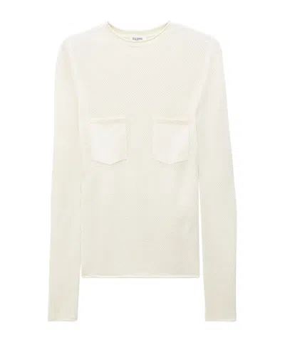 FILIPPA K PATCH-POCKET MESH T-SHIRT