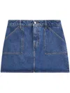 Filippa K Patch Pocket Mini Skirt In Blue