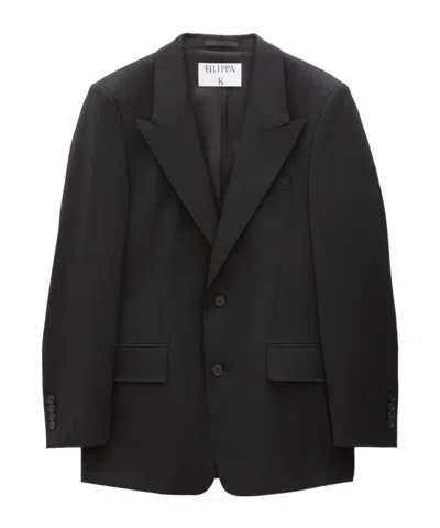 Filippa K Peak-lapel Single-breasted Blazer In Black