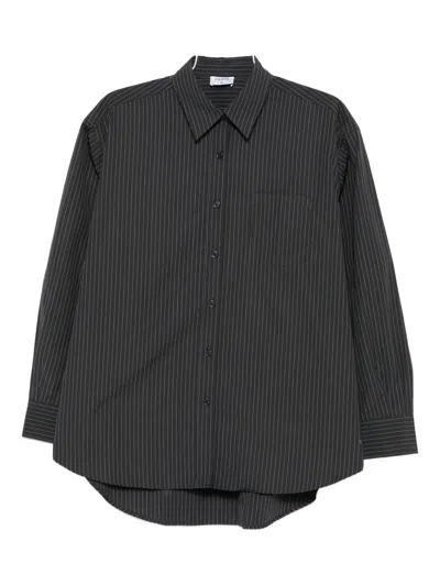 Filippa K Pinstripe-pattern Shirt In Black