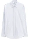 Filippa K Striped Organic Cotton Shirt With Long Sleeves In Blue