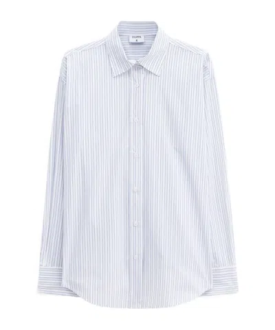 Filippa K Striped Organic Cotton Shirt With Long Sleeves In White