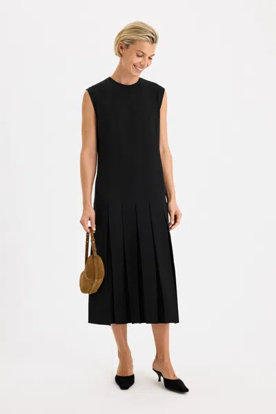 Filippa K Pleated Dress In Black