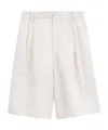 Filippa K Knee-length Relaxed Bermuda Shorts With Front Pleats In White