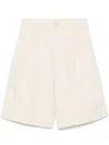 Filippa K Beige Linen And Cotton Blend Shorts In Neutrals