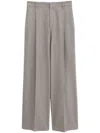 Shop Filippa K Pleated Wide-leg Trousers In Grau
