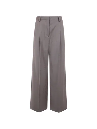 Filippa K Pleated Wide-leg Trousers In Grey