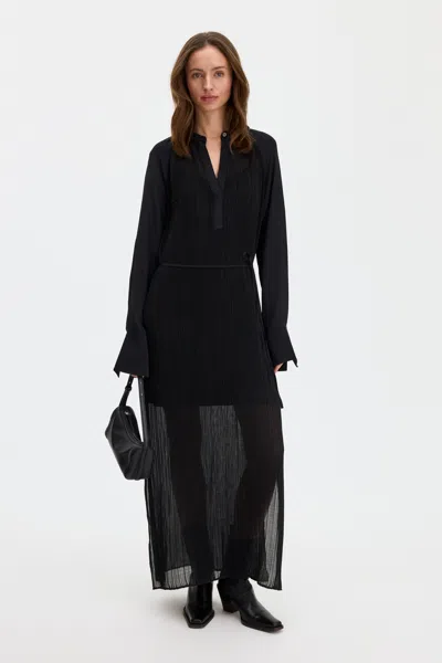 Filippa K Plissé Raglan Dress In Black