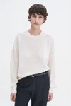 Filippa K Pointelle Knit Sweater In White