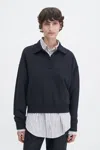 Filippa K Polo Sweatshirt In Black