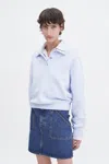 Filippa K Polo Sweatshirt In Blue