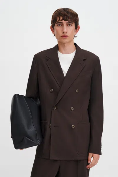 Filippa K Reese Double Breasted Blazer In Brown