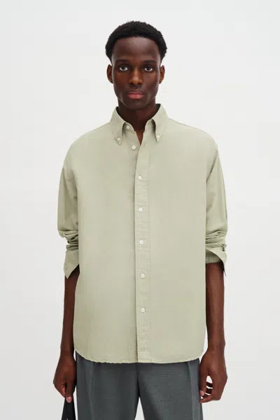 Filippa K Relaxed Cotton Linen Shirt In Green