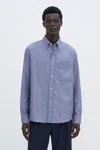 Filippa K Relaxed Oxford Cotton Shirt In Blue