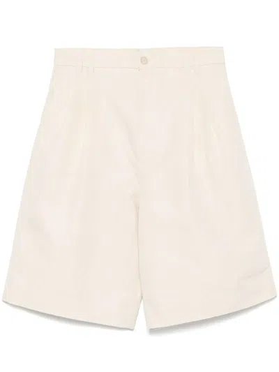 Filippa K Relaxed Pleated Cotton Linen Skirt In Neutral