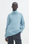 Filippa K Relaxed Turtleneck Sweater In Blue