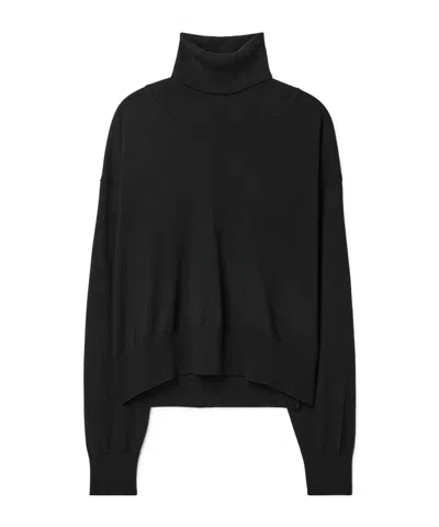 Filippa K Relaxed Turtleneck Sweater In Black