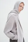 Filippa K Rib Beanie Scarf In White
