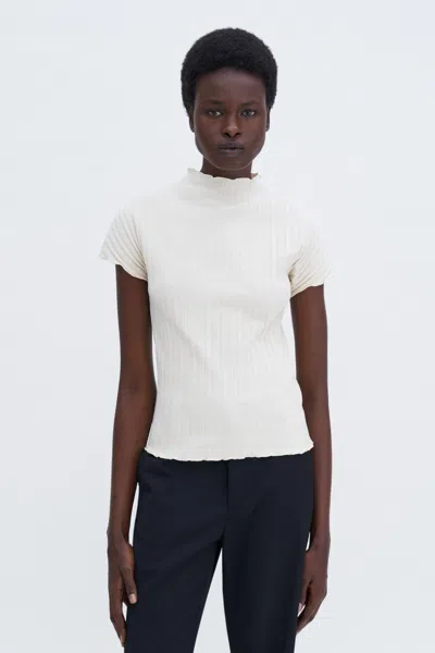 Filippa K Rib Cap Sleeve Top In White