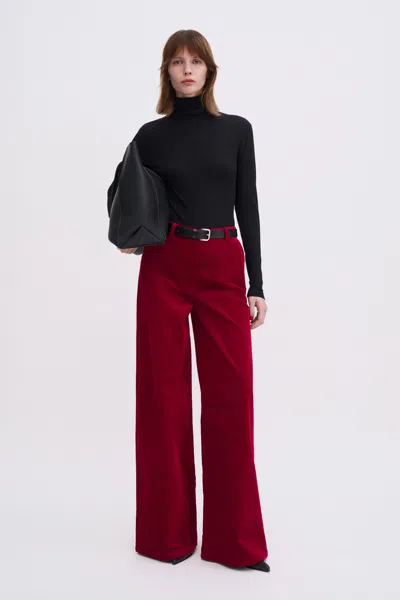 Filippa K Rib Turtleneck Top In Black