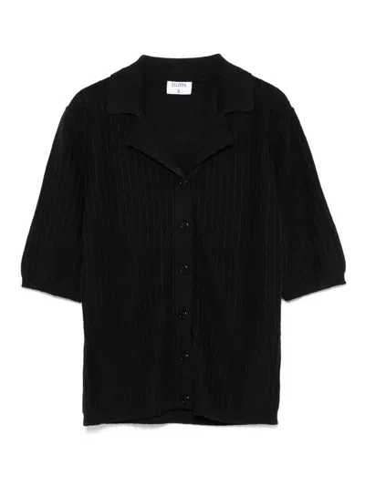 Filippa K Ribbed Cardigan In Black