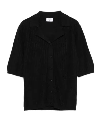 Filippa K Ribbed Cardigan In Black