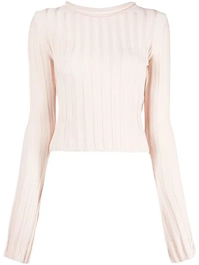 Filippa K Ribbed-knit Cotton Jumper In Pink