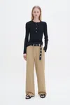 Filippa K Ribbed Knit Henley In Black