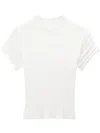 Filippa K Ribbed-knit Mock Neck Top In White