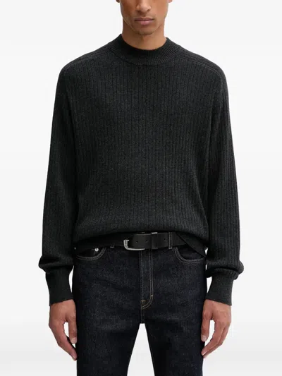 Filippa K Ribbed Mock-neck Sweater In Gray