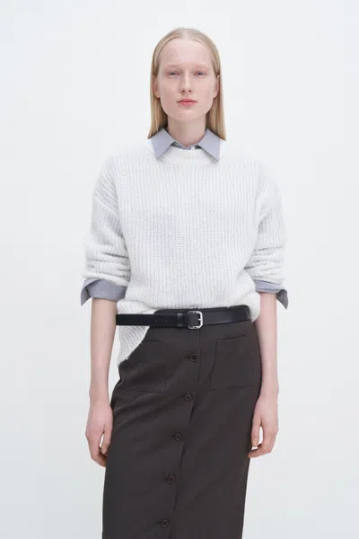 Filippa K Ribbed Mohair Sweater In White