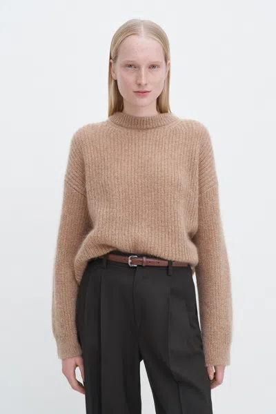 Filippa K Ribbed Mohair Sweater In Brown