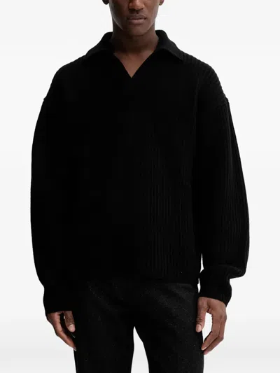 Filippa K Ribbed Sweater In Black