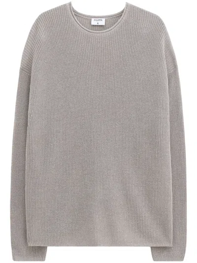Filippa K Ribbed Sweater In Grey