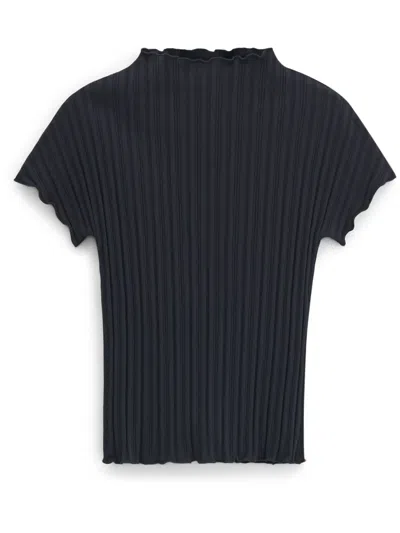 Filippa K Geripptes T-shirt In Schwarz