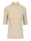 Filippa K Ribbed Turtleneck T-shirt Grey In Neutral