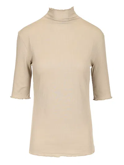 Filippa K Ribbed Turtleneck T-shirt Grey In Neutral