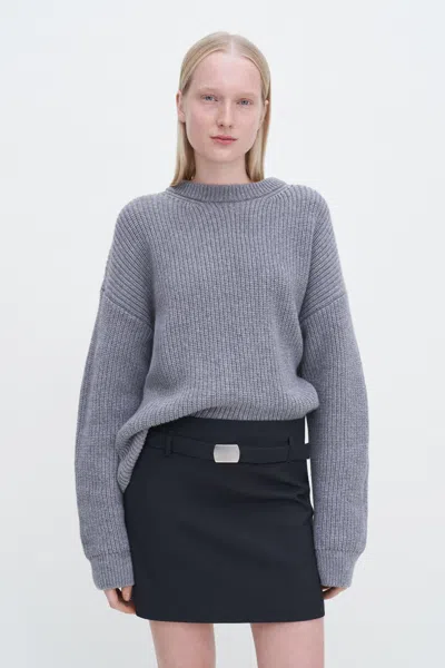 Filippa K Ribbed Wool Cashmere Sweater In Grey